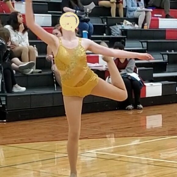 Baton Twirling Costume - Gold Adult Small - Picture 1 of 5